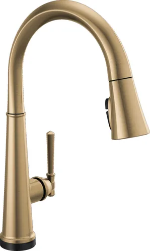 Vista 17 de Grifo de cocina Delta Faucet Emmeline de níquel cepillado, grifos de cocina con rociador desplegable, grifo de fregadero de cocina, cabezal