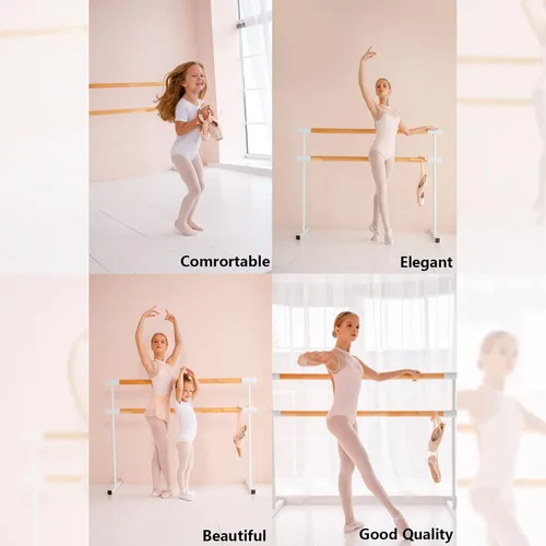 Vista 5 de HETH Mallas de ballet para niñas, mallas de baile ultrasuaves convertibles