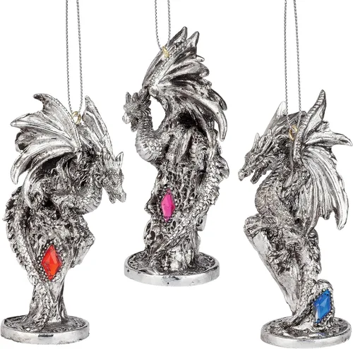 Vista 22 de Pensive Percher Dragon 2018 - Adorno de Navidad coleccionable de 3 pulgadas, a todo