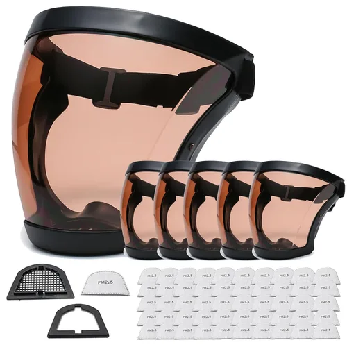 Vista 11 de Escudos activos antivaho de cara completa Protección de expresión visible, transparente, transpirable, cómodo, para adultos, reutilizable