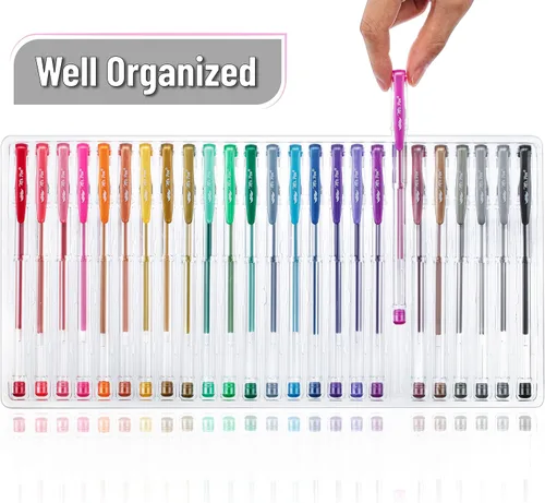 Vista 7 de Mr. Pen - Bolígrafos de gel metálicos, 25 colores metálicos únicos, bolígrafos de gel para libros de colorear para adultos Bolígrafos de gel