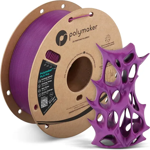 Vista 29 de Polymaker PLA Pro Filament 1.75mm 1KG Black, High-Impact Resistance Tough, High Speed Up to 300mm/s, Clean Surface, Low-Warp, Easy to Print on