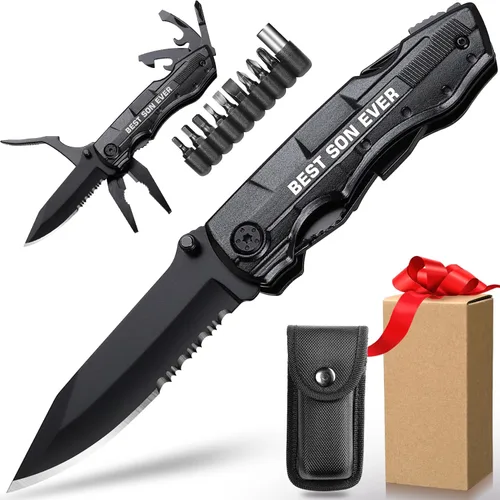 Vista 9 de Ideas de regalos para esposa, cuchillo multiherramienta con tinta P de la mejor esposa, regalos de Navidad para esposa del marido, rellenos