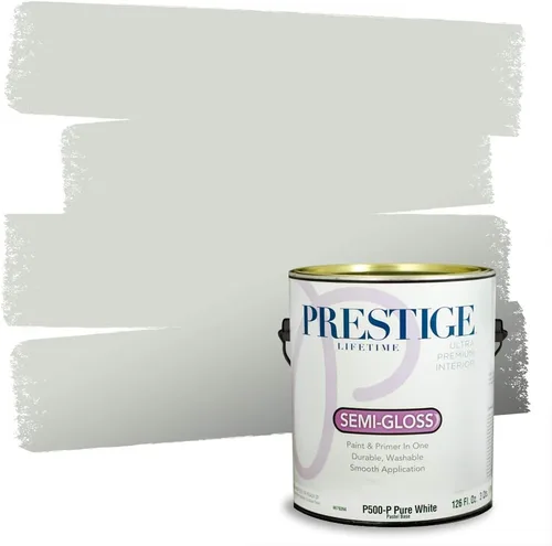 Vista 127 de PRESTIGE Paints - Pintura interior e imprimación en uno, 1 galón, cáscara de huevo, pimienta envejecida