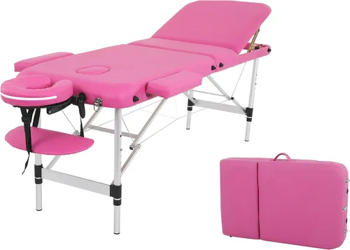 Vista 8 de Mesa de masaje, cama de 2 pestañas plegables, cama de masaje portátil para extensiones de pestañas, mesa de masaje ancha con bolsa de transporte