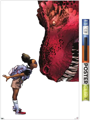 Vista 18 de Trends International Marvel Moon Girl & Devil Dinosaur - Póster de pared de beso, 22.4 pulgadas de largo x 14.7 pulgadas, versión enmarcada