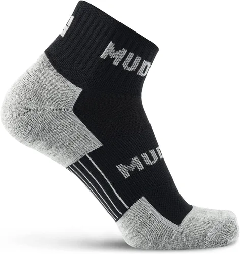 Vista 4 de Calcetines de lana merina para correr de un cuarto, hombres y mujeres, para exteriores, correr, senderismo, ciclismo y más, paquete de 2