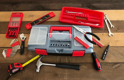 Vista 5 de Apollo Tools - Juego de herramientas para el hogar de 53 piezas, incluye herramientas y caja de herramientas con una selección de las herramientas