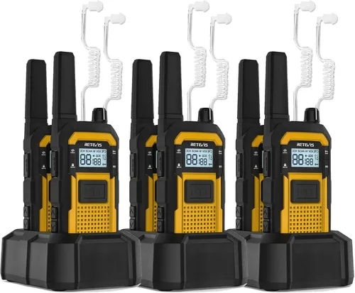 Vista 15 de Retevis RB48 Waterproof Two Way Radio with G-Type Earpiece for Construction