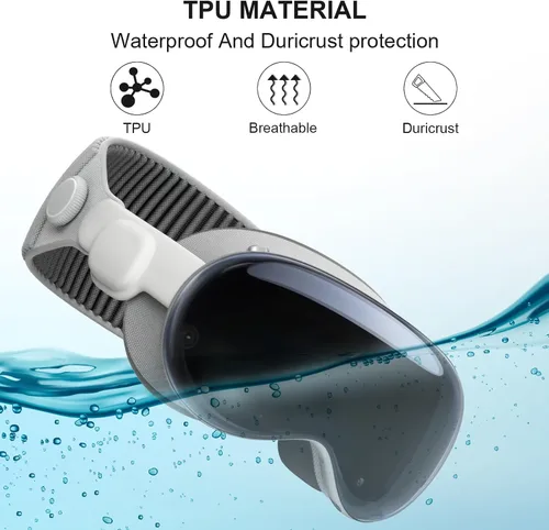 Vista 5 de for Vision Pro Case Clear Soft Protective Cover for Vision Pro VR TPU Anti-Scratch Case Shockproof Waterproof Cover for Apple Vision Pro VR Glasses
