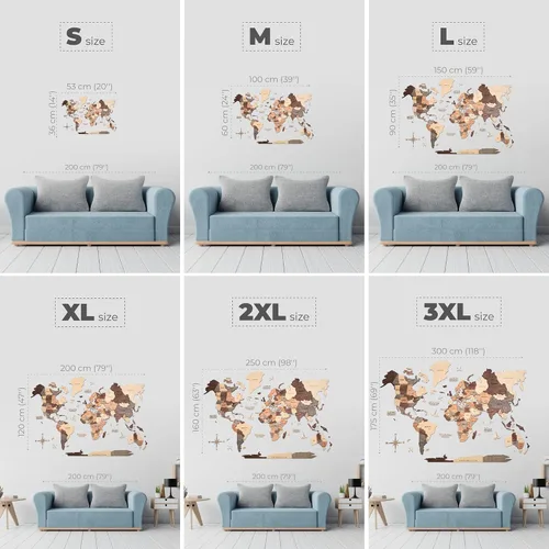 Vista 3 de Enjoy The Wood Mapa del Mundo de Madera 3D Arte de Pared Decoración de Pared Grande - Mapa de Viajes del Mundo - Idea de Regalo para Cualquier