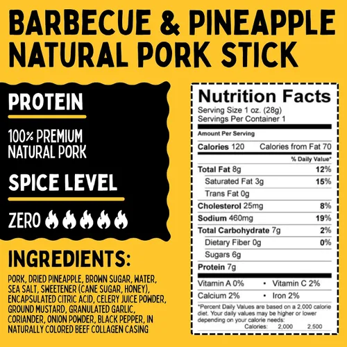 Vista 7 de Palitos de carne de 7 sabores variados. Sin nitratos añadidos, gluten, soja, MSG, lácteos, frutos secos. 5 sabores de carne alimentada con pasto, 1