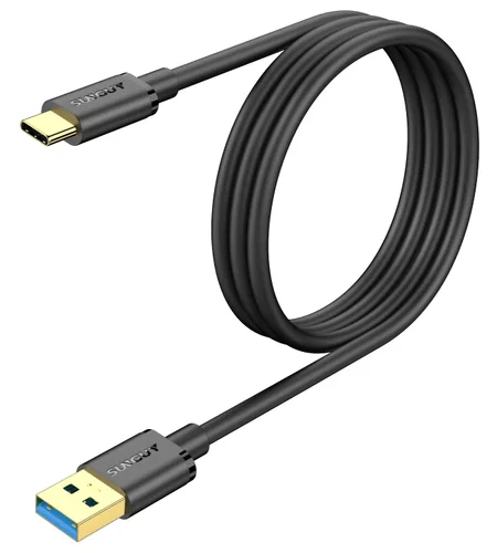 Vista 8 de SUNGUY Cable USB C para Android Auto de 4 pulgadas, 10 Gbps USB A a USB C 3.1 Gen 2, cable de transferencia de datos de carga rápida para iPhone 16