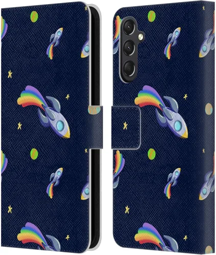 Vista 87 de Head Case Designs Officially Licensed Carla Morrow Colorful Space Dice Patterns Leather Wallet Case Compatible with Samsung Galaxy A07 4G
