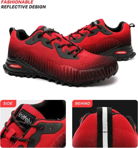 Vista 9 de Kricely Zapato deportivo para hombre, para correr, caminar, hacer senderismo y entrenamiento funcional, para exteriores, calzado informal de hombre