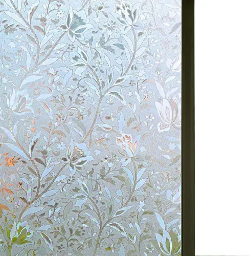 Vista 14 de Película de privacidad para ventana de vidrio manchado, adhesivos 3D de vidrio esmerilado, protección UV, bloqueo solar, adherencia estática, sin