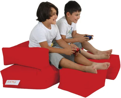 Vista 4 de WELL HOME MOBILIARIO & DECORACIÓN Sillón 2 pl + Puf Niños Rojo
