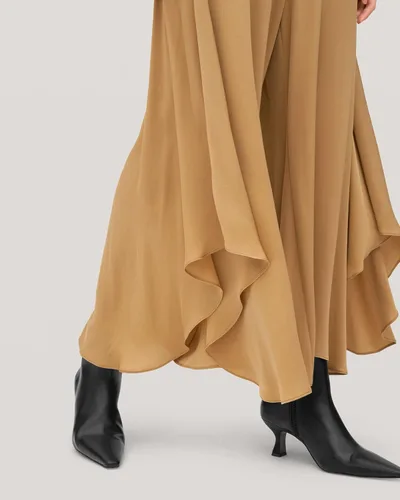 Vista 7 de LILYSILK Pantalones de seda de pierna ancha para mujer, pantalones palazzo de cintura alta