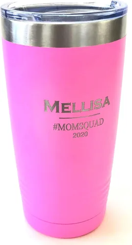 Vista 10 de Vaso aislante personalizado, 20 onzas, elige tu color personalizado (negro)