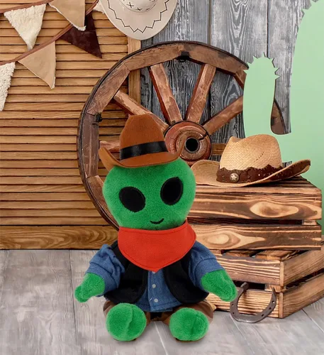 Vista 5 de DolliBu - Disfraz de vaquero de peluche, traje del oeste, pequeño para 5-7 pulgadas