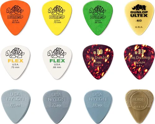 Vista 3 de Jim Dunlop Paquete surtido de púa para guitarra acústica - 12