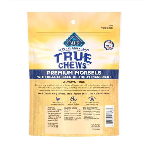 Vista 2 de Blue Buffalo True Chews - Mordiscos Premium Naturales para Perros, Receta de Pollo, Bolsa de 11 onzas