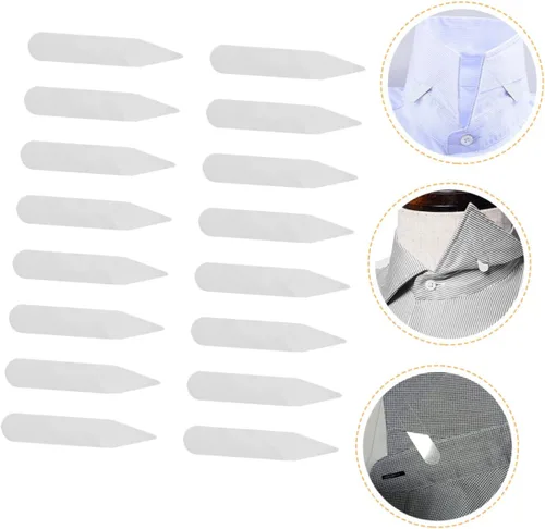 Vista 6 de SHOWERORO 200pcs Collar Stay Shirt Collar Bones Plastic Collar Inserts Collar Plastic Inserts Dress Ollar Stays Plastic Shirt Stays Plastic Dress