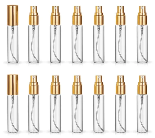 Vista 14 de Paquete de 20 botellas de perfume de viaje con atomizador a granel de 0.3 fl oz, botella vacía hidratante (azul)