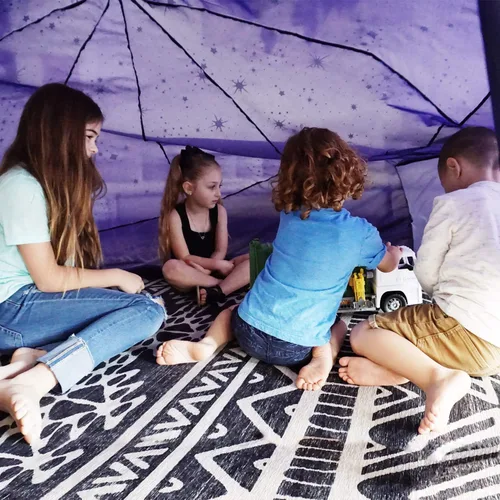 Vista 4 de El Original Patentado AirFort - Construye Un Fuerte en 30 Segundos, Fuerte Inflable para Niños, Tienda de Juego para 3-14 Años, Un Playhouse Donde