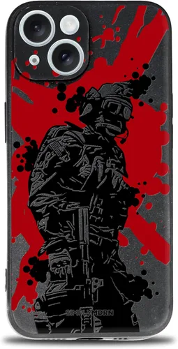 Vista 100 de SIMPLYMDRN Funda delgada para iPhone 12 Pro Max, diseño de guerrero, funda genial para hombres, funda de soldado de combate, delgada y flexible