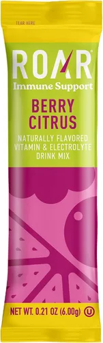 Vista 4 de ROAR Polvo de apoyo inmunológico, paquetes de hidratación con zinc y saúco, electrolitos en polvo, sin OMG, sin gluten, bayas cítricas, 12