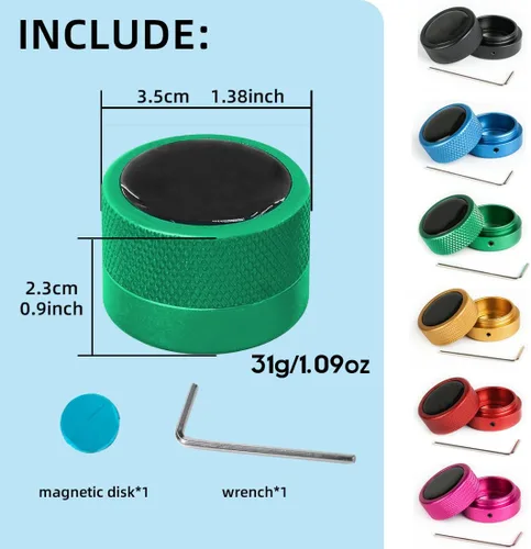 Vista 9 de TAOM - Soporte para tiza de billar, herramienta práctica redonda, accesorios de billar, mini estuche magnético para punta de tiza, contenedor