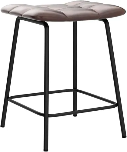 Vista 4 de DUHOME - Juego de 2 taburetes de bar cuadrados copetudos de 24 pulgadas