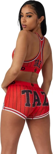 Vista 4 de PSD Looney Tunes - Brasier deportivo para mujer con espalda cruzada con tela de microfibra transpirable