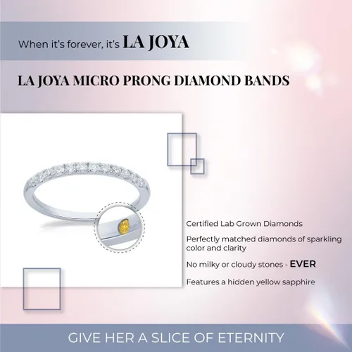Vista 3 de Alianzas de boda y aniversario de diamantes cultivados en laboratorio para mujer Anillos de diamantes certificados en oro amarillo, blanco y rosa