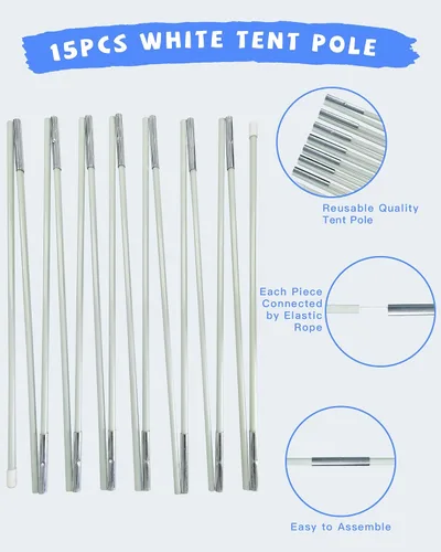 Vista 3 de TekXYZ Kit de soporte para arco de globos, marco de arco ajustable de 10 x
