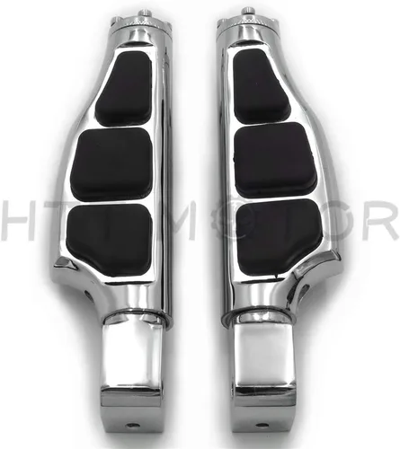 Vista 2 de MT216-048B+PA005X2 - Chrome Flat Wing Footpegs Foot Rest Compatible with Front 1999-2016 YZF-R6 R6S 600R