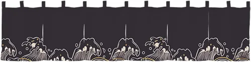 Vista 7 de Cortina de restaurante de estilo japonés para colgar en la puerta, cortina de tela Noren, decoración horizontal para sushi bar, Izakaya, 59 x 15.7