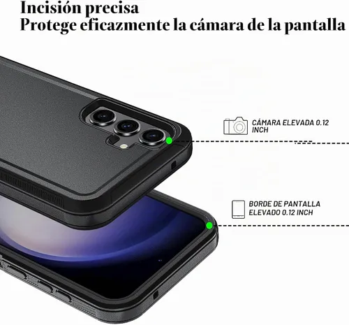 Vista 4 de ONOLA Funda para Samsung Galaxy S23 FE con protector de pantalla HD, resistente, a prueba de golpes y caídas, 3 capas, para Galaxy S23 FE de 6.4