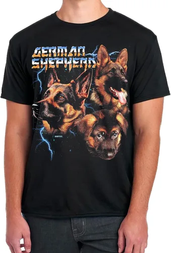 Vista 2 de Camiseta y calcomanía Death Metal Camisetas con perros en ellos para amantes de los perros, hombres y mujeres, camisetas para papás y madres