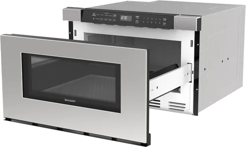 Vista 18 de Sharp SMD2420MS - Horno de microondas integrado con cajón de 24 pulgadas, 1.2 pies cúbicos, acero inoxidable, panel de control táctil, tecnología
