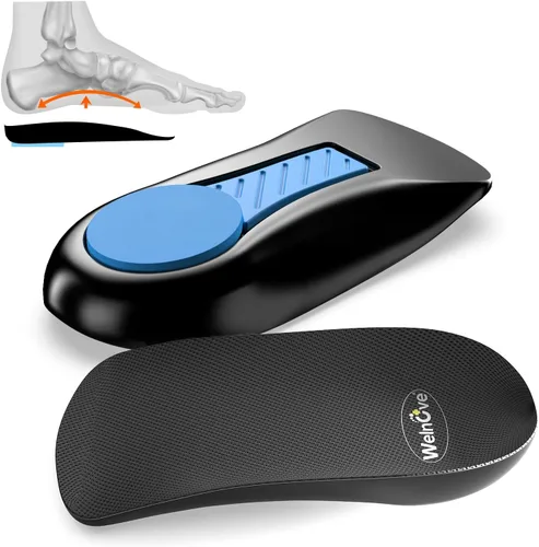 Vista 9 de Welnove Copas de gel para talón con soporte de arco, alivio de fascitis plantar y tendinitis de Aquiles - Mujeres 9.5-13 y hombres 8.5-12