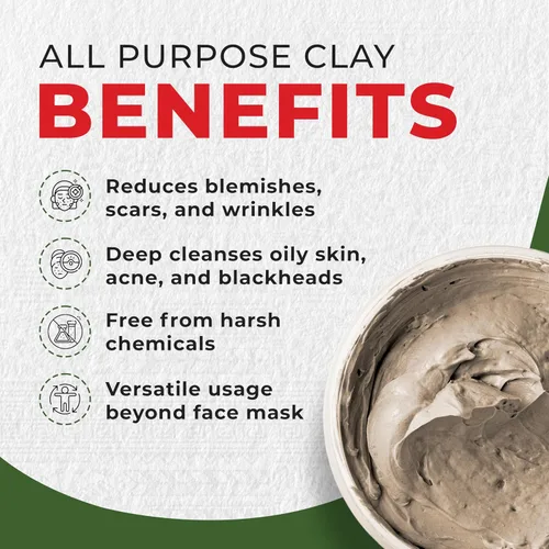 Vista 4 de Mayan Magic Mud Potente arcilla de bentonita de sodio para limpieza profunda de poros, mascarilla facial natural para hombres y mujeres, cuidado