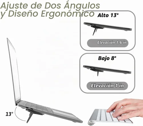 Vista 3 de Bewudy Elevador de teclado portátil de 2 piezas, elevador plegable