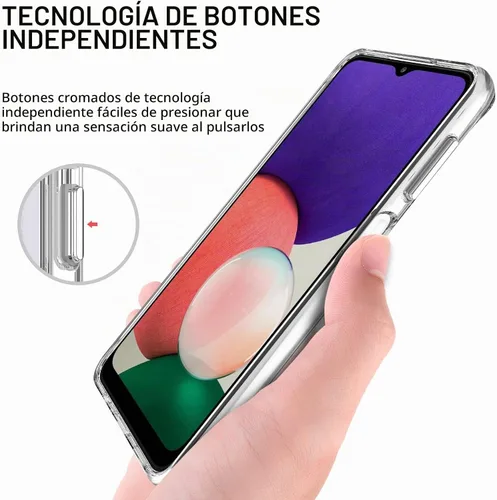 Vista 4 de Funda transparente para teléfono celular, Samsung Galaxy A13 5G/4G [protección militar contra caídas, ajuste delgado, sin amarillamiento]