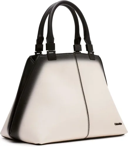 Vista 5 de Calvin Klein Bolso geométrico de granito, Querubín BlancoNegro