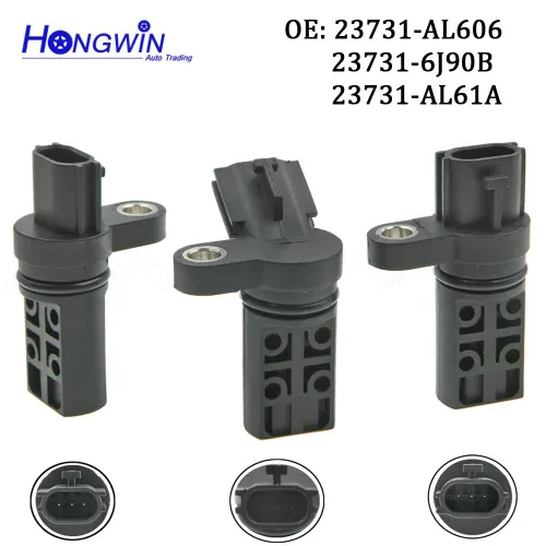 Vista 4 de Sensor de posición del cigüeñal del árbol de levas 3 piezas para Infiniti FX35 G35 I35 M35 Nissan NV1500 Pathfinder 23731-6J90B 23731-AL61A