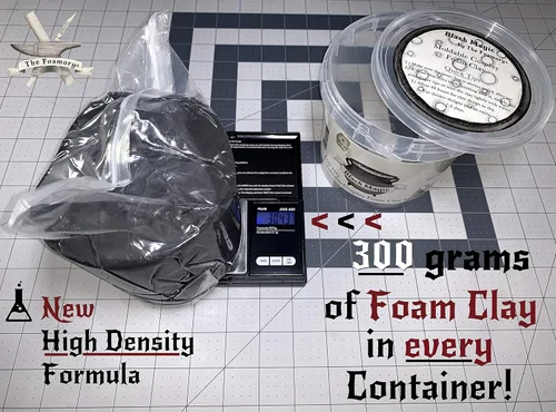 Vista 7 de The Foamory Arcilla de espuma moldeable para cosplay (300g Negro) Arcilla seca al aire de alta densidad, espuma EVA se lija y pinta fácilmente,