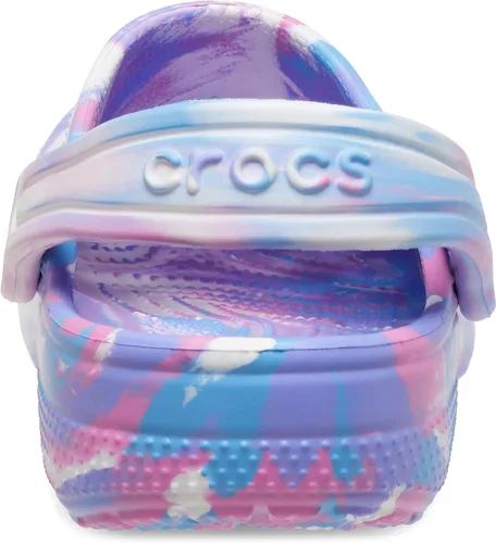 Vista 2 de Zuecos Crocs clásicos con diseño de teñido anudado marmoleado (para niños)