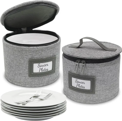 Vista 14 de HOMELUX THEORY 8 piezas de contenedores de almacenamiento de porcelana de carcasa dura, almacenamiento de tazas, copas de vino, utensilios